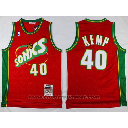 Maglia Seattle SuperSonics Shawn Kemp #40 Historic Retro Rosso